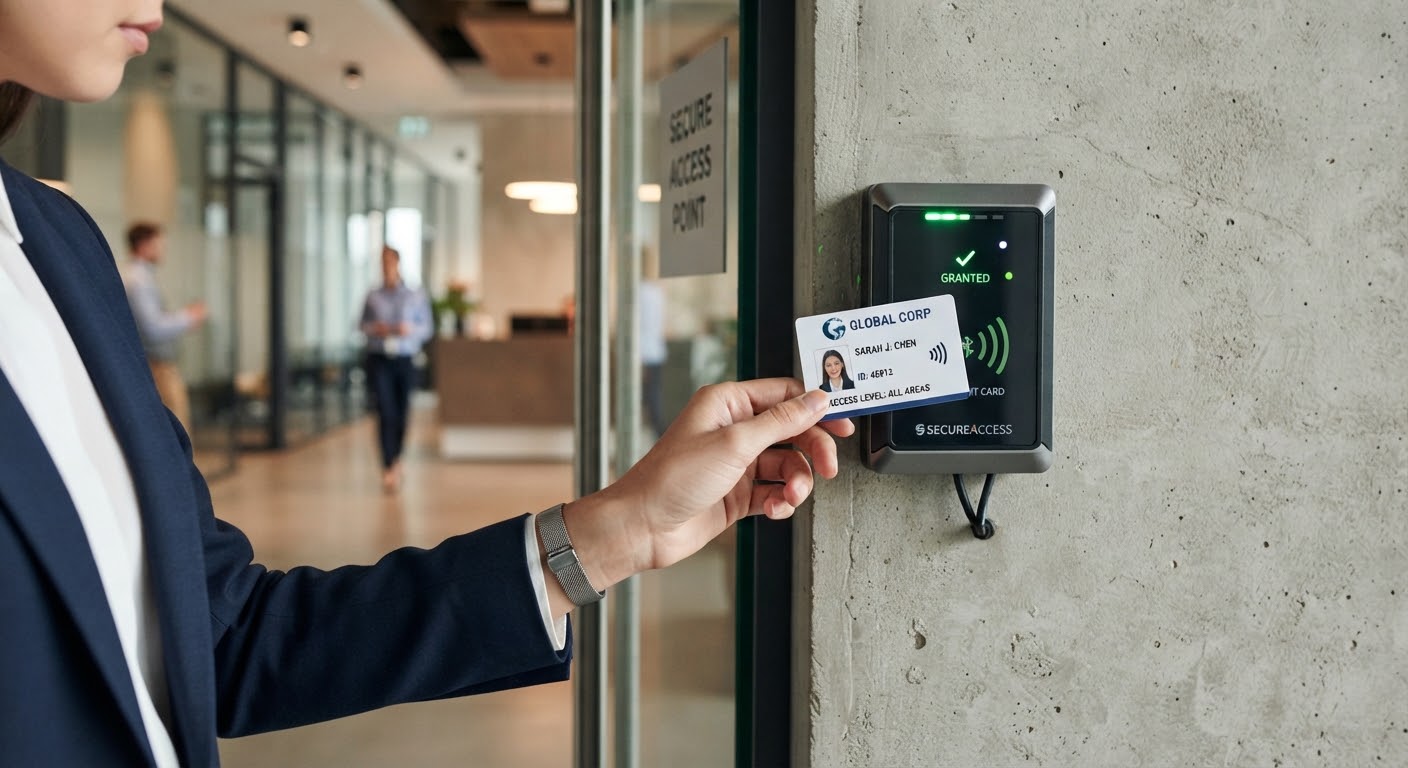 Lector y tarjeta de control de acceso NFC